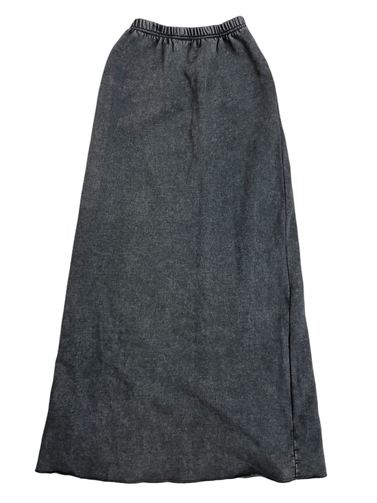 Zara Dresses & Skirts - NEW Zara 100% Cotton Dark Charcoal Gray Sweater Midi Skirt